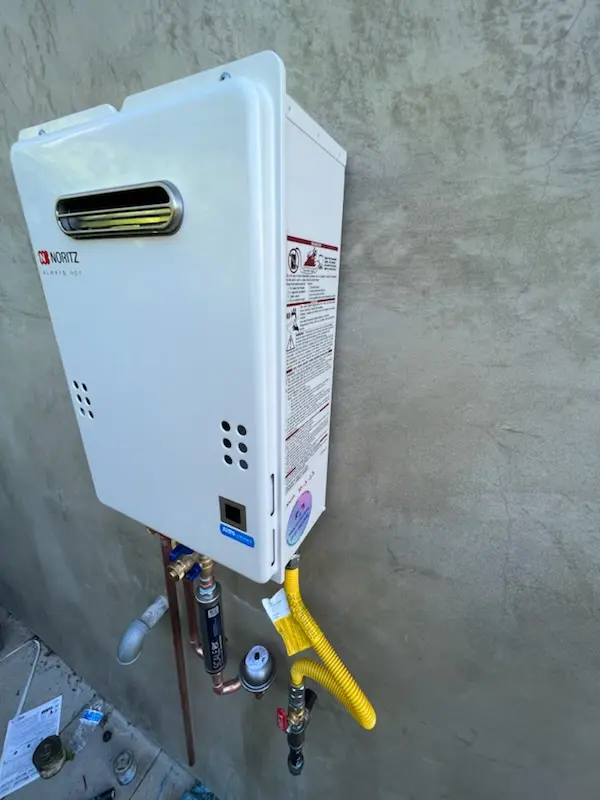 Tankless water heater installation for Brandon Court homes